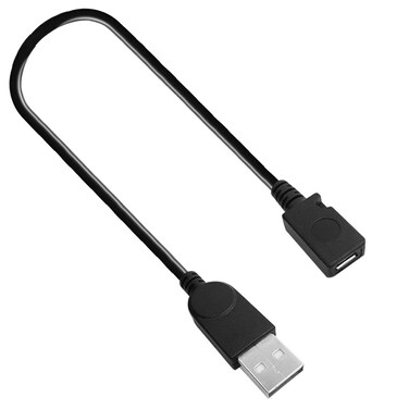 AFUNTA USB 2.0 Micro 5 Pin Female to Standard USB Male Extension Cable for Data Transfer -5 inch