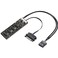 9Pin USB Header Splitter with SATA Power Cable, 4 Internal USB 2.0 Ports, Internal USB Hub Extension USB 2.0 Splitter Connector for Motherboard, Adapter for CPU, WiFi Receiver, Fans, and RGB Light