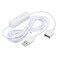MECCANIXITY USB Extension Cable with ON/Off Switch 2 Meter USB Male to Female Extension Cord for Desk Lamp Fan LED Light Strip White Pack of 2