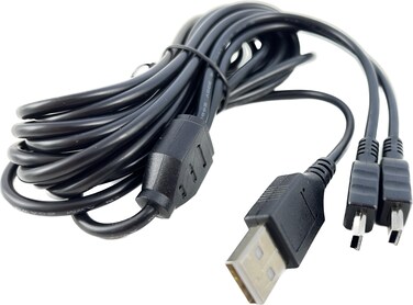 OMNIHIL 10FT-Mini-USB Splitter Cable Compatible with MIUFLY 1296P HD Police Body Camera 32G &amp; 64G Memory