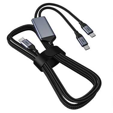 OMNIHIL 3.2FT USB-C Splitter Cable Compatible with Nebula Capsule 3 Laser Model: D2426