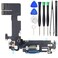 Sunrise glow USB Charging Port Jack Flex Cable Replacement for iPhone 13 with Microphone, USB 2.0 Blue
