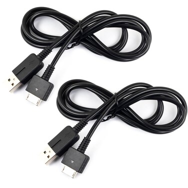 yddmyo 2pcs USB Power Cable Data Transfer Cord 2 in 1 4FT for PS Vita PSV1000