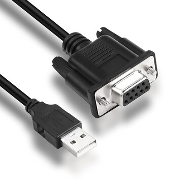 MEIRIYFA USB to RS-232 DB9 Female Serial Adapter Cable, USB 2.0 Male to RS232 Com Female DB9 Serial Converter Cable (1.8M)