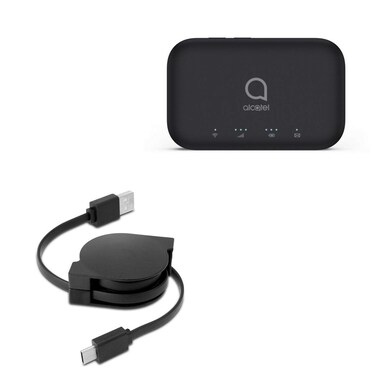 BoxWave Cable Compatible with Alcatel LINKZONE 2 Mobile Hotspot - miniSync - USB-A to USB Type-C, Retractable Cable - USB-A to USB Type-C for Alcatel LINKZONE 2 Mobile Hotspot