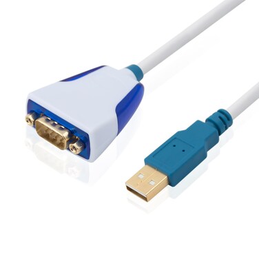 Elecbee USB to DB9 Male RS232 Cable Us232R 1M Converter Cable with Chip FT232RQ Supports All Computer Systems, Up to 1M Transmission Rate, No Need Drivers