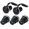 ANMBEST 5PCS USB3.0 Panel Mount Connector,USB Pass Through Cable Coupler Female to Female Extension Adapter with Waterproof/Dust Cap (USB3.0)