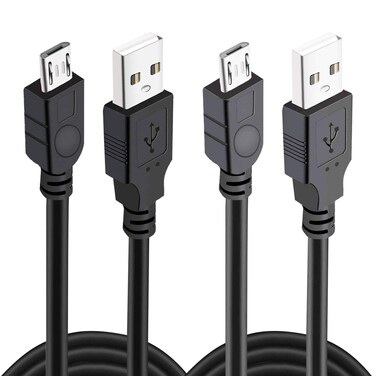 Xahpower 2 Pack 10Ft Controller Charging Cable for PS4, Play and Charge Micro USB Charger High Speed Data Sync Cord for Sony PlayStation 4 PS4 Slim/Pro Controller, Xbox One S/X Controller, Android