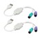 Maxmoral 2pcs USB to PS2 Cable, Dual PS2 Plug Active USB to PS2 Adapter Converter for Keyboard Mouse Bar Code Scanner