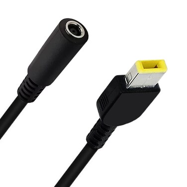 MOTONG DC Jack 4.5mm to Slim Tip Laptop Charging Cable, 4.5 x 3.0mm Female to Square Charger Cable Cord Compatible with Lenovo Thinkpad/Yoga Laptop