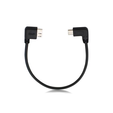 PDEEY External Hard Drive Cord for KESU, Toshiba, Seagate, WD, HDD USB C Cable to Micro B, 90 Degree, 0.8 FT Short