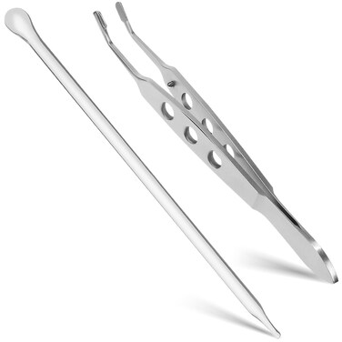 Meibomian Gland Expressor Premium Eyelid Massage Dry Eye Relief Eyelid Gland Care Clean Tools Kit for Dry Eyes, Rectangle Tip