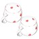 Luxshiny Glass Tumbler Tea Cups Glass Water Cup Coffee Mug 2pcs Strawberry Tumbler Beverage Cup 400ml Drinking Glasses Cups for Home Bar Coffee Shop Clear Glass Coffee Mugs
