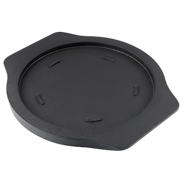 Sanbege Stone Bowl Trivet, 8.5" Melamine Skillet Underliner, Dolsot Tray with Handles for Korean Ceramic Bowl, Casserole, Hot Pot, Steak Grill Plate, Sizzler Pan (Black)