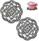 HningBuyox 2 Pack Cast Iron Trivet, Heavy Duty Metal Trivets for Hot Pots and Pans, 8In Round Rustproof Pot Stands Holders Rack with Rubber Pegs for Countertop, Dining Table, Farmhouse Decoration