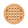 Leadigol Round Bamboo Trivet Mat, Wood Hot Pads Trivet, Anti-Hot Non-Slip Circle Natural Bamboo Trivet, Non-Slip Heat Resistant Mat for Kitchen Hot Dishes, Pots and Pans