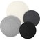 4 Pieces Woven Pot Trivet Set Braided Cotton Weave Round Thread Pod Trivets Dish Trivet Cup Coaster Hot Pads Mats for Kitchen Utensil, 2 Sizes (White, Grey, Dark Grey, Black)