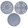 Hotsyang Silicone Trivets Mats,Trivets for Hot Dishes, Table, Countertop, Trivets for Hot Pots and Pans,Heat Resistant Trivets,Teapot Trivets, Flexible Trivets Round,Hot Pads for Countertops of 3 Grey