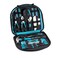 Hantinstom Multi-Purpose Tool Kit with Compact Round Pouch, 164-Piece, Clear Blue 12 x 11.4 x 2 inches