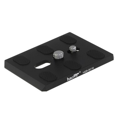 Haoge HQR-SC16 Camera QR Quick Release Plate for Sachtler DV 12, DV 15, Caddy, Video 18/20, Panorama Plus, Horizon Plus, Video 25 Plus, Video 18 Dutch Tripod Fluid Head Replace Touch &amp; Go Plate 16