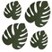 Non Slip Silicone Trivet Mat Set of 4, Monstera Pot Holders for Hot Pots and Pans, Soft Rubber Multi-Use Trivets for Kitchen Countertops, Tables