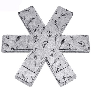 KitWinner Felt Pan Protectors, Pan Separators for Stacking All Clad to Prevent Scratching, Anti Slip Felt Pot Separators for Non-Stick Pans Cookware Accessories Set of 12