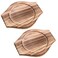 UPKOCH 2 Sets of Korean Stone Bowl Wood Base, Wooden Trivets for Hot Dishes, Hot Pot Trivet, Wood Serving Tray for Casserole,Ceramic Pot,Ideal for 6 inches Pot, Home, Resturants, Safe Grabbing Design