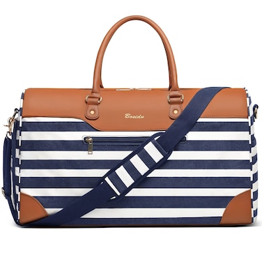 Weekender Bags for Women Canvas Travel Duffel Bags with Shoe compartment Overnight Carry On Large Duffle Bag for Travel Business Trip Gym Sport Daily use