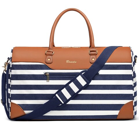 Weekender Bags for Women Canvas Travel Duffel Bags with Shoe compartment Overnight Carry On Large Duffle Bag for Travel Business Trip Gym Sport Daily use
