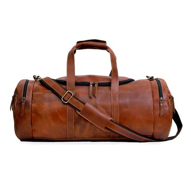 Leather Travel Duffel Bag Gym Sports Bag Airplane Luggage Carry-On Bag Weekender Overnight Duffel