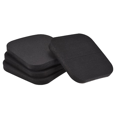 uxcell Treadmill Mat-3.9"x3.9" Exercise Equipment Mat for Floor Protection Sound Reduction, Black 4Pcs