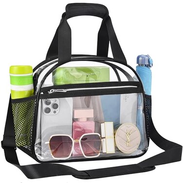 Busiuw Clear Bag for Stadium Events 12&Atilde;&mdash;6&Atilde;&mdash;12 Clear Tote Bag Lunch Bag with Reinforced Straps for Stadium Work Travel and Sporting Events
