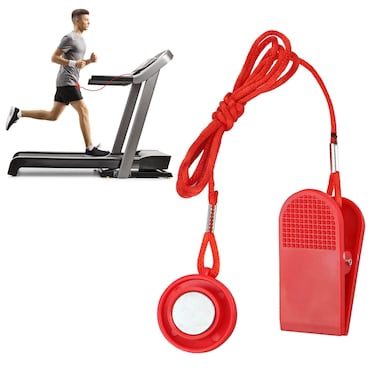 hoeslaw Treadmill Magnet Safety Key, 16mm Magnetic Lock Emergency Stop Replacement Key, Durable Sturdy Treadmill Universal Accessories Compatible with Most Brands, Easy Carry No Damage to Clothing