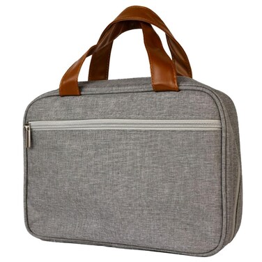LDS Large Quad or Large Triple &amp; Bible Scripture Carrying Case - Gray with Handles and Zipper Pouches Bag Tote
