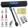 FireBee 3/8-Inch Drive Torque Wrench, 5~60Nm - 11PC High Precision Torque Wrench Set with 3/8 To 1/4 Socket Adapter, 3/8 To 1/2 Socket Adapter for Bike Motorcycle Car Maintenance