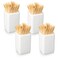 Mimorou 4 Pcs Square Ceramic Toothpick Holder Simple Pure White Ceramic Toothpick Holder Ceramic Square Toothpick Dispenser for Home, Easy to Clean