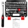 YIYITOOLS 50PCS Bike Torque Wrench Set, 1/4" Drive Click Torque Wrench&iuml;&frac14;&circ;20-240IN.LB/(2.3-27.1N.M&iuml;&frac14;&permil; Bicycle Torque Wrench 72-Tooth Ratchet Bit Sockets Extension Bar Adapters for MTB E-Bike Motorcycle