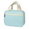 LDS Quad or Triple &amp; Bible Scripture Carrying Case - Light Blue with Handles and Zipper Pouches Bag Tote