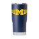 Gametime Sidekicks Michigan 20oz Navy Tumbler - Officially Licensed, 18/8 Stainless Steel, Double-walled, Vacuum-insulated, UV LED Printed Logos, Sweatless, Stays Hot/Cold - 360 Wrap