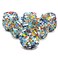 MexHandcraft Confetti Rocks 16 oz Stemless Wine Glasses (set of 6), Recycled Glass, Lead &amp; Toxin Free (16oz Stemless)