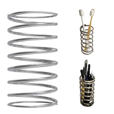 Toothbrush Holders Spring Shape Stainless Steel Pen Holder Bathroom Tabletop Makeup Brush Organizer Toothbrush Stand