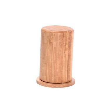 1 Piece Toothpick Holder Bamboo Toothpick Holder Toothpick Box Toothpick Dispenser Box Toothpick Container Toothpick Case Holder Toothpick Organizer with Lid, Cylindrical