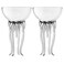 Magic Ocean Jellyfish Glass Cup Colorful Cocktail or Martini Cup Unique Bar or Kitchen Tableware (Two transparent 250ML glass cup)