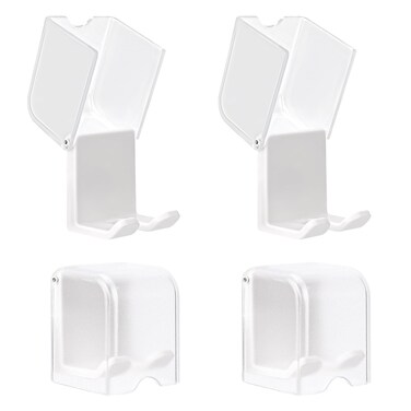 Toothbrush Holder Wall Mounted with Cover for Bathroom 4 Pcs Toothbrush Holder Case Self Adhesive Toothbrush Hanger Rack Toothbrush Storage Organizer for Shower
