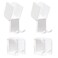 Toothbrush Holder Wall Mounted with Cover for Bathroom 4 Pcs Toothbrush Holder Case Self Adhesive Toothbrush Hanger Rack Toothbrush Storage Organizer for Shower
