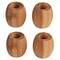 4 Pcs Natural Bamboo Toothbrush Holder Empty Single Toothbrush Stand for Bathroom Vanity Countertop