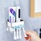 YAYINLI Toothbrush Head Holders, Electric Tooth Brush Head Holder, Stainless Steel Adhesive Toothpaste Holder for Shower Bathrooms, Wall Mounted Tooth Brushing Holder Organizer Storage Brushed Silver