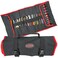 KUNN Tool Roll Organizer,Wrench &amp; Screwdriver Tool Pouch Heavy Duty 32 Pockets Roll Up Tool Bag,Black/Red
