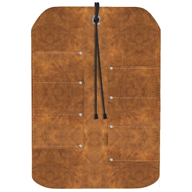 UJ Ramelson Tool Roll Holder, Durable Rollable Roll-up Hanging Pocket Pouch for Chisels, Hammers, Gouges, and more (6 Pocket, Leather)