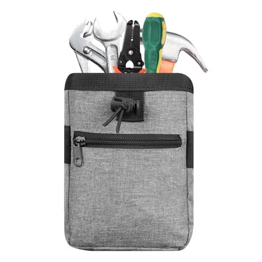 GEEDUD Tool Pouch with Belt Clip, Tool Belt Pouch, Small Tool Bag Pouch for Tool Organization,Nail Pouch for Tool Belts, Clip Screw Pouche for an Electrician, HVAC Tech, Plumber, Carpenter, Contractor